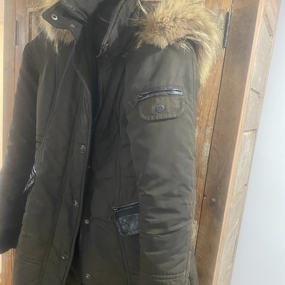 Rudsak Women's Brown Down Parka with Removable Fur - Picture 2 of 10